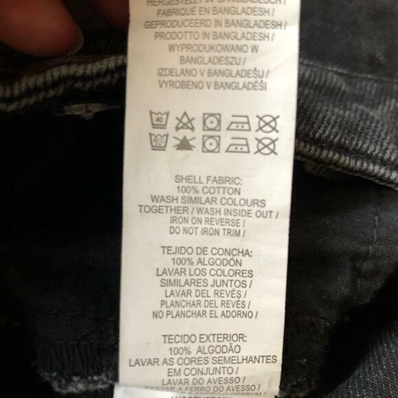 Denim Co. Teen's Black rhinestone Denim Button Fly Mini Skirt Size 7 - Picture 13 of 15